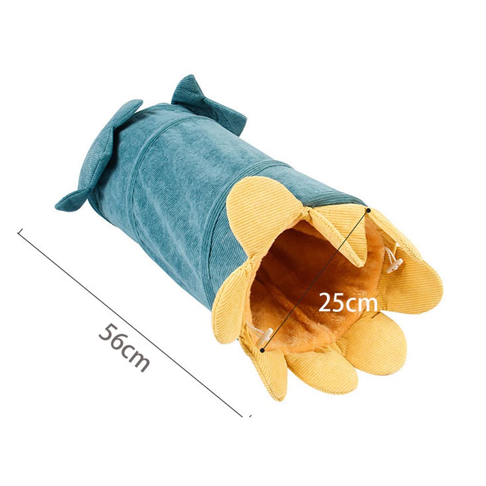 Zusammenklappbarer Katzentunnel Crinkle Kitten Play Tube Für Große Katzen Hunde Hasen Mit Ball Fun Cat Toys 2 Wildleder Peep Hole Pet Toys