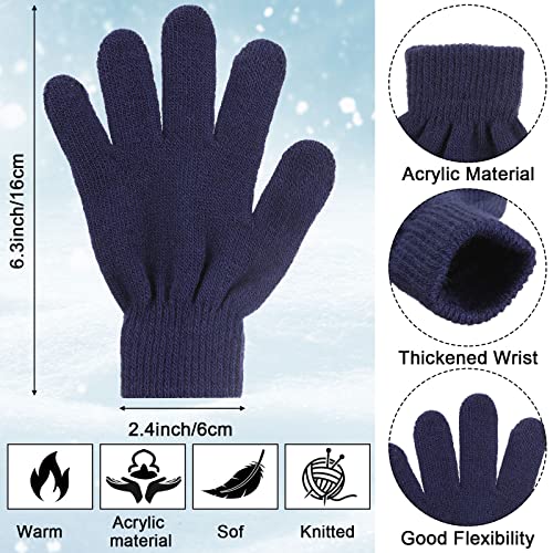 12 Pcs Kids Winter Hat Glove Scarf Sets Kids Beanie Cap Touch Screen Gloves and Warm Circle Neck Scarf for Toddler Boys Girls2