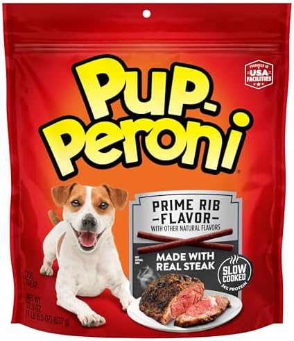 Pup-Peroni Dog Treats, Prime Rib Flavor, 22.5 Ounce, Made with Re...