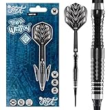 Shot! Darts Tribal Weapon 4 Soft Tip Dart Set (18g/20g) | 90% Tungsten Barrels | Center Balanced with Precision Grips | Handcrafted Pro Darts with Flights | Plastic Tips| Made in New Zealand