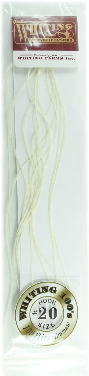 Whiting 100's Dry Fly Hackle - White - Size 20