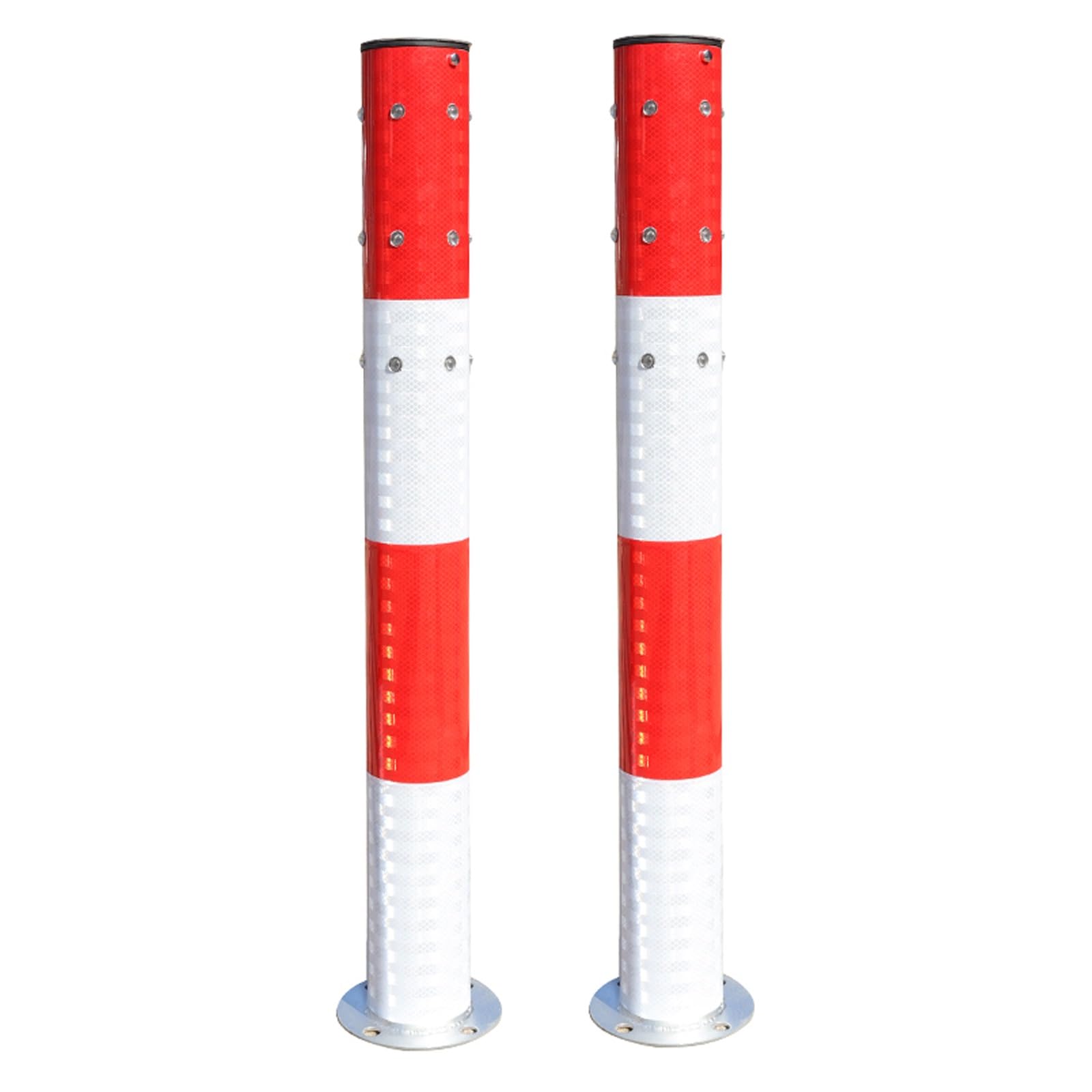 JFGCTYHXY Parking bollards, Road Pile Traffic Facility for Warning, Reflective Driveway Stop Ber Cone(Red (2pcs),8.9cm/3.5in)