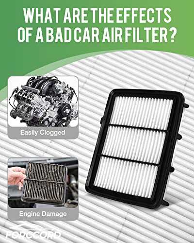 Image of Cabin & Engine Air Filter Fit for Honda Accord 1.5L Gas 2022-2018 | Replace#CF10134 CA12290, Activated Carbon Cabin Filter, Air Filter Kit for My Accord Car, OEM Replacement