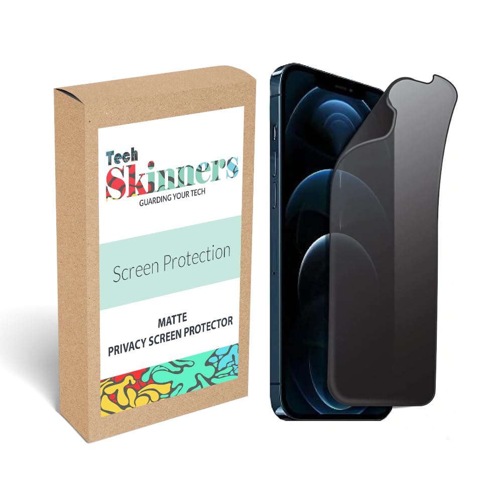 Tech Skinners [2 PCS] Matte Anti-Spy Privacy Screen Protector [Not Glass] For (iPhone 13 mini)