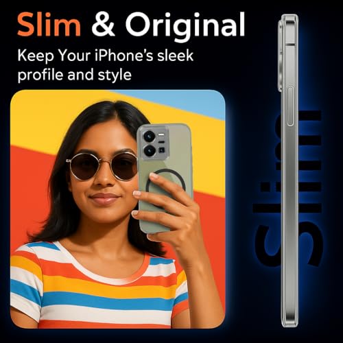 Image of Jkobi Lifetime Anti-Yellow MagSafe Compatible Clear Back Cover Case for Vivo Y35 (Sleek Hard Crystal | Shockproof and Camera Protection)