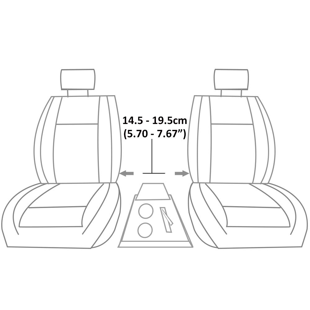 Apoyabrazos para Coche Reposabrazos Universal Consola Central Negro