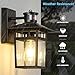 Motion Sensor Outdoor Lights Wall Mount, Dusk to Dawn Exterior Light Fixture, Aluminum Waterproof Anti-Rust Black Porch Light Outside Wall Lights, for House Front Door,Garage and Entrance Lighting