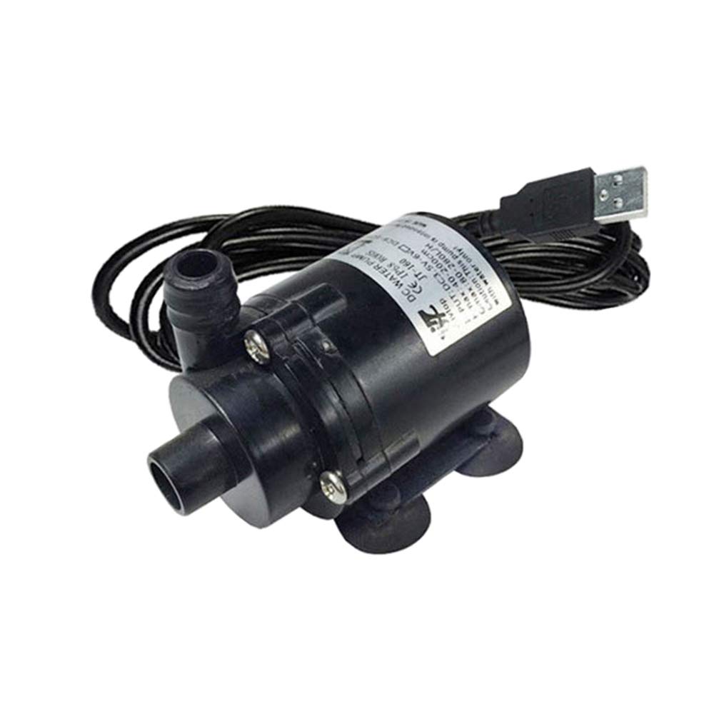 280L/H Max 2.3M Water Pump Electric Brushless Mini Submersible Pumping for Aquarium Fish Fountain Garden House Water Hydroponics W/5V USB Interface