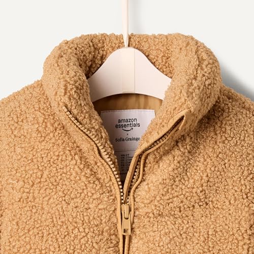 Image of Amazon Essentials x Sofia Grainge Unisex Toddlers and Babies' Teddy Puffer Jacket, Winter Coat, Fleece Lined