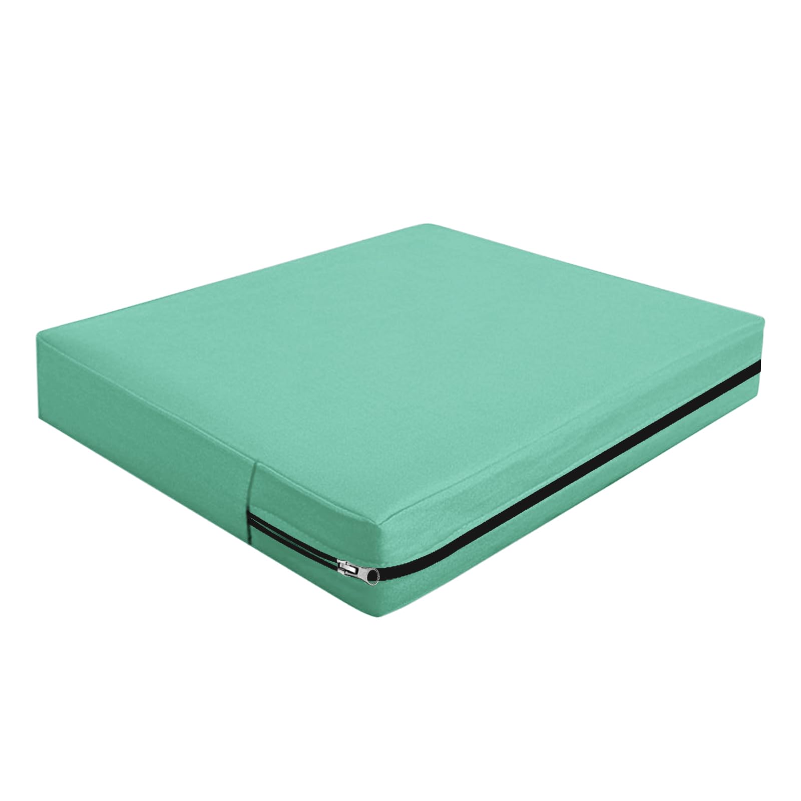 SYLC Outdoor Seat Cushion Covers with Zipped, Waterproof Rattan Furniture Cushion Covers, Sofa Upholstery Covers for Garden Patio Caravans Motorhome Bench (Aqua,122×46×8cm)