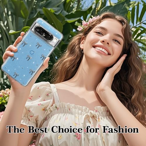 Coque Google Pixel 8 Pro EYZUTAK avec nœud 3D argenté et protection silicone clair - 7