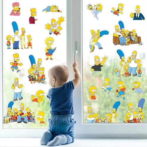 3D Simpson Wallpaper Wall Decals Sticker for Kids Bedroom,Kids Baby Nursery Wall Decoration,Cartoon Poster Sticker Decor - Image 4
