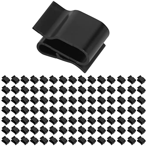 50/100 Stück Kabelklemmen, Solarmodul-Kabel Kunststoff-Kantenclip, elektrische Kabelbinder, PV-Drahtclip, Photovoltaik-Panel-Drahtklemmen, Anhängerrahmen-Drahtklemme, schwarz (100 Stück) Cover