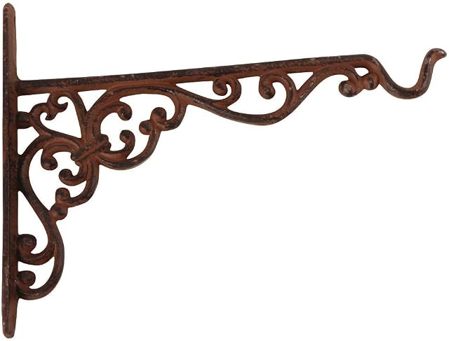 Fallen Fruits Large Ornate Cast Iron Hanging Basket Bracket.