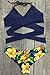 CUPSHE Women's Low Rise Bikini Flower Printing Cross Back Tie Two Piece Swimsuits, L