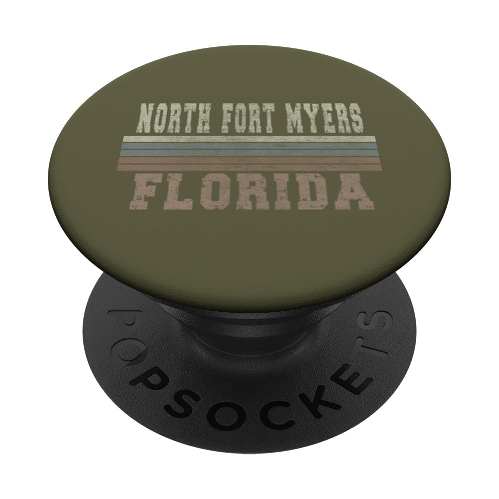Retro North Fort Myers Florida PopSockets Swappable PopGrip