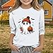 Kids Girls Halloween Shirts Youth Pumpkin Graphic Thanksgiving Party Tees Tops Teen Ghost Coffee (Grey, 8-9 Years)