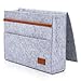 ceuao Tasca da Letto, Organizer da Comodino Feltro, Tasche Portaoggetti per Letto o Divano, Borsa Comodino per iPad, Tavoletta, Riviste, Telecomando, Cellulare, Occhiali - Grigio