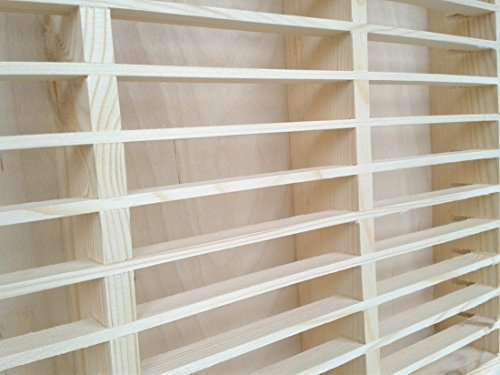 eCom Fabarius MC Regal für 60 Kassetten, Medienregal aus Holz (Kiefer), fertig montiert, Farbe Kiefer