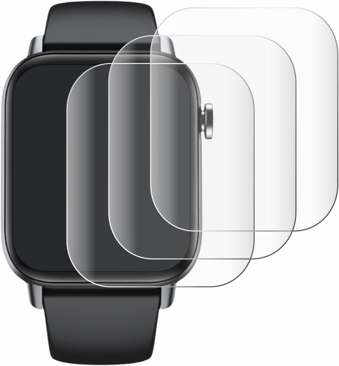 (4 Pack Full-Screen Protection Film Compatible with Gard Pro Health Smartwatch 2+ Full Cover Screen Protector 3D Curved [Edge to Edge]