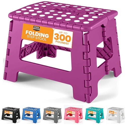 Utopia Home Faltbarer Tritthocker 9 Zoll, Anti-Rutsch-Oberfläche für...