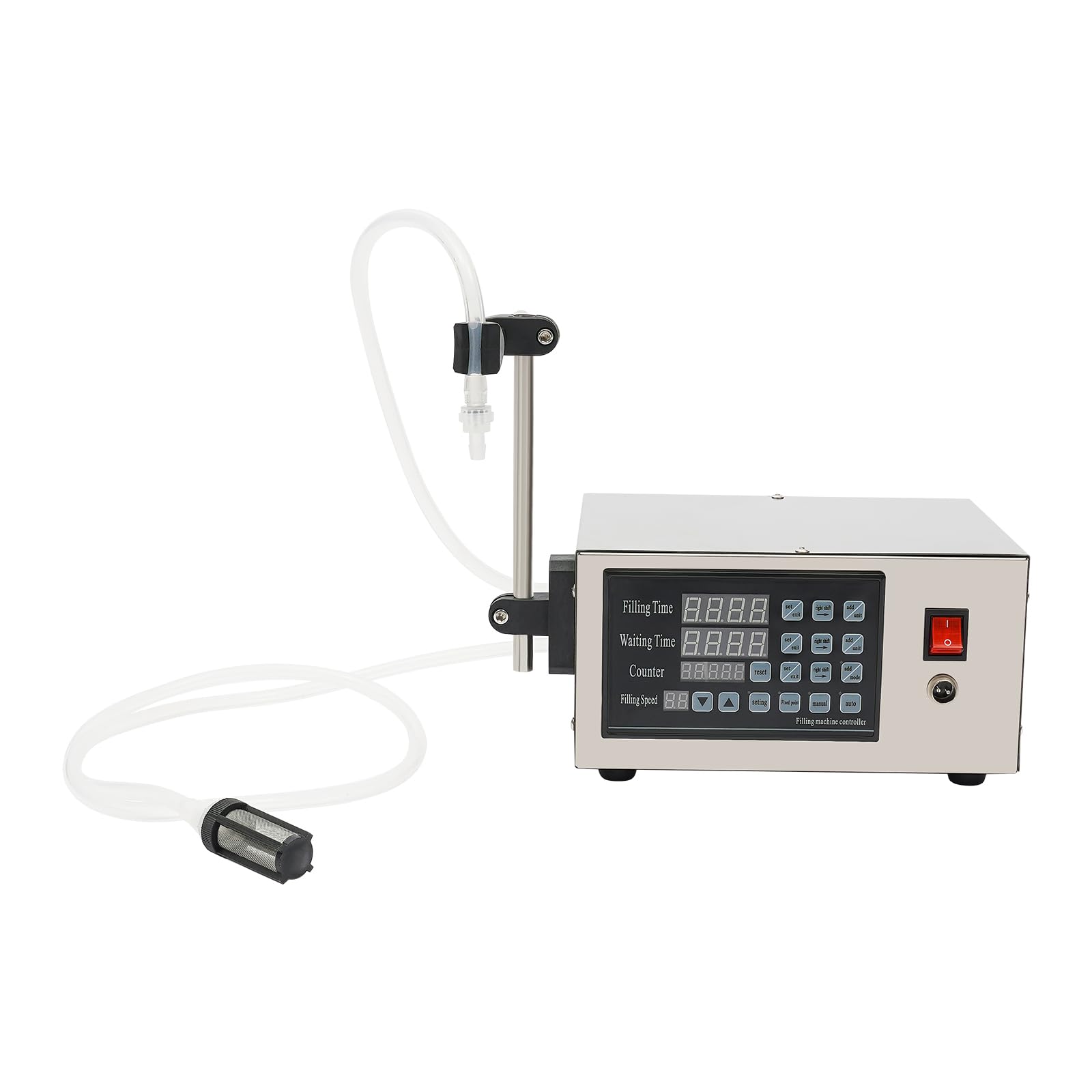 Abfüllmaschine, 50W Flüssigkeitsabfüllmaschine 1 Köpfe Flüssigkeit Abfüllmaschine Füllmaschine Digitale Steuerung 5-3500ml
