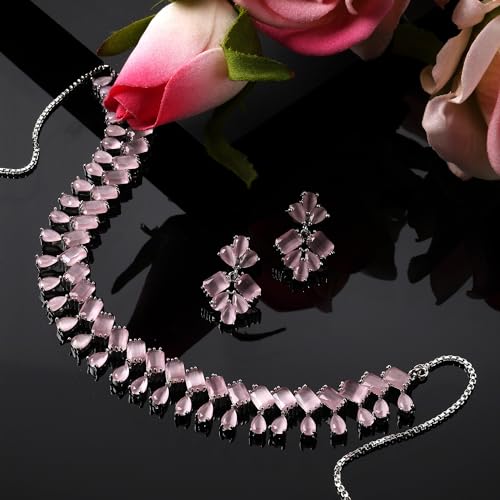 American Diamond Studded Necklace Set