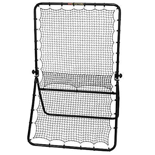 EASTON PLAYBACK ELITE Practice Net | 2020 | Adjustable Hinge for Multiple Training Options - Ground Balls + Line Drive + Pop Up Flies | Heavy Duty Steel Frame | Knotted Weather Resistant Netting