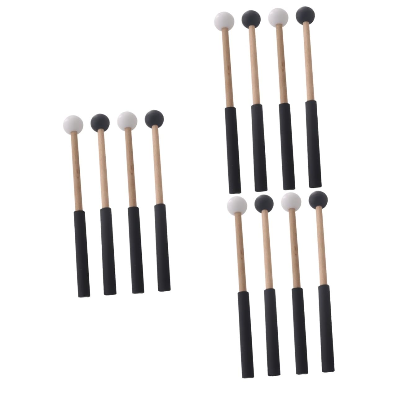 Toyvian 6paia Bacchette Per Strumenti Musicali Mallet Per Tongue Drum e Marimba Percussione Strumenti Orff Colori e Facili Da Usare e Resistenti