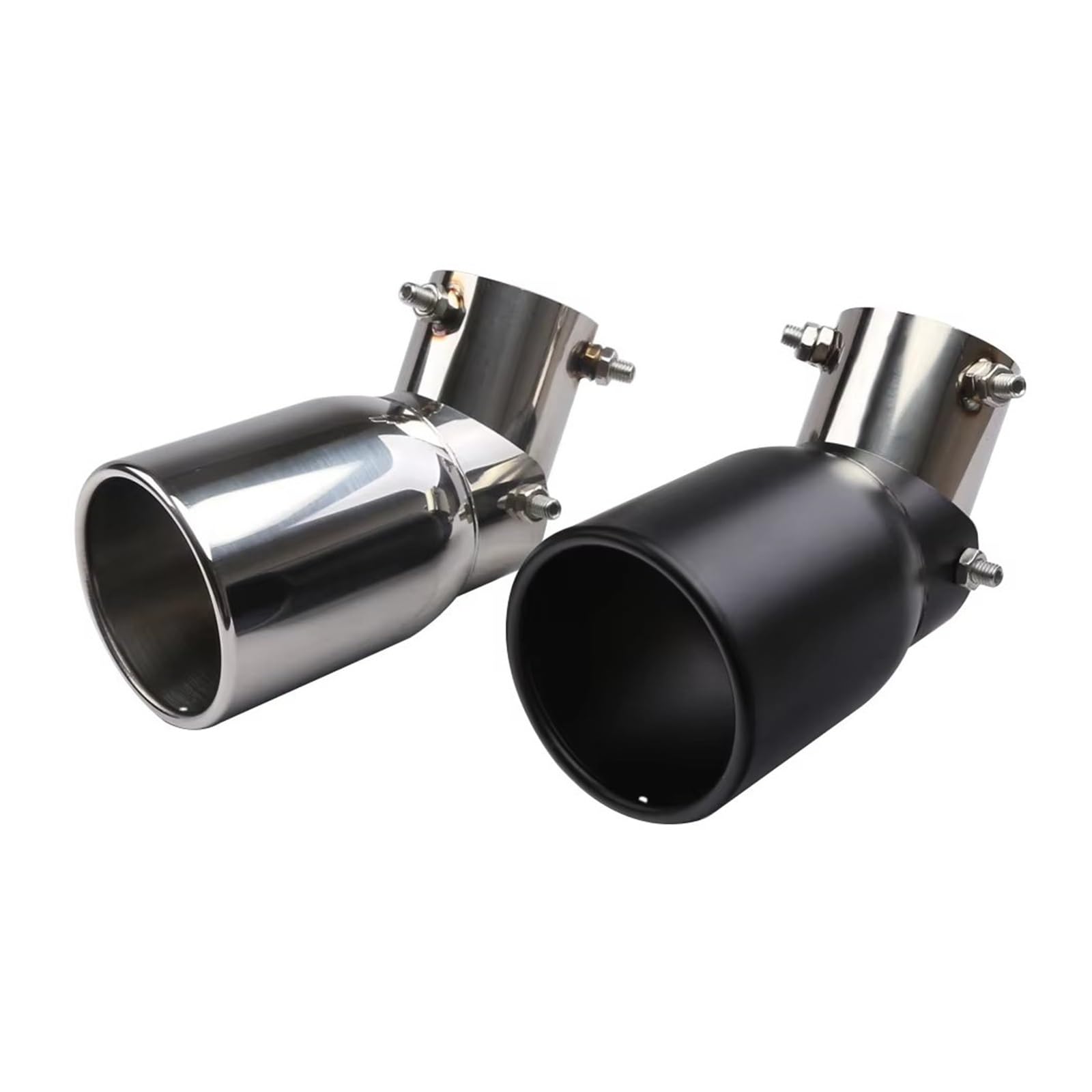 Silenciador Cola Punta Escape Acero Inoxidable 63 Mm/3,5" Y 89 Mm Ajustable Universal Para Coche SUV Un Solo Rollo Atornillado Car Escape Tubo
