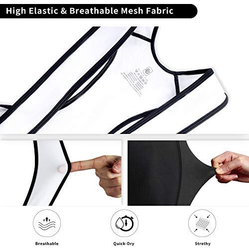 Men\'s Cycling Bib Shorts, 4D Padded Bike Tights Compression Bicycle Pants(Black,4XL) - Thumbnail 5