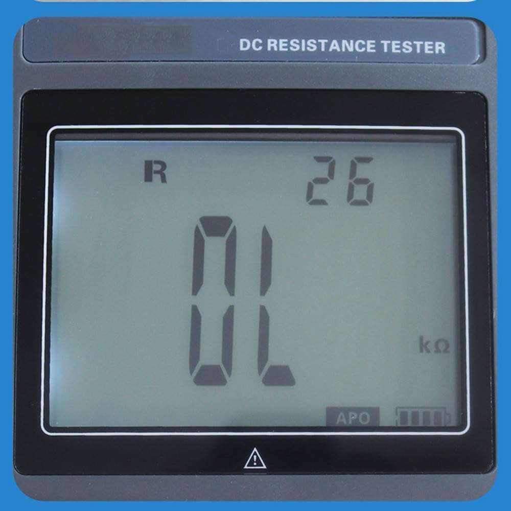 Micro-ohmmeter Milli Ohmmeter DC Low Resistance Meter Tester with 500 Sets Data Storage Resistance Range 0.01mΩ to 30.00KΩ Resolution 10uΩ Accuracy ±0.1% FS Charging Function