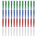 WE Games 48 Standard Plastic Cribbage Pegs w/ a Tapered Design in 4 Colors - Red, Blue, Green & White