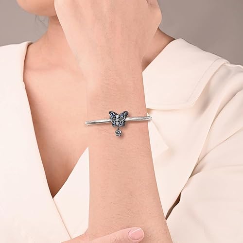 Miniatura 5 de BEEUVIP Bonito dije de corazón de animal natural de plata de ley 925 para pulseras y collares con circonita cúbica 5A regalo de cumpleaños día de la