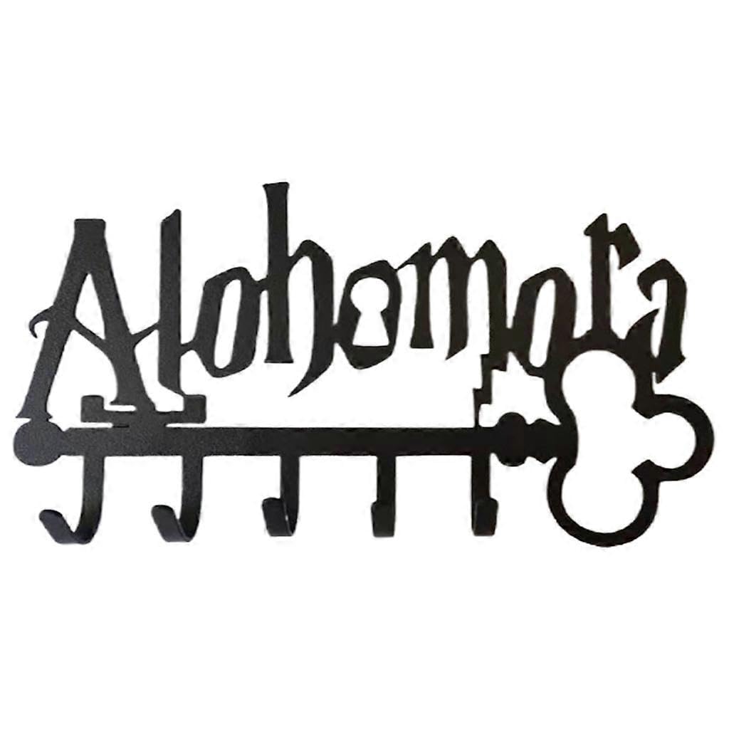 JOYHAPPST Halloween for Creative Metal for Key Holder wih 5 Hooks Iron Art Wall Mounted Adhesive Black Hanger Organizer Hat Towel
