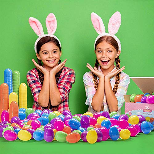 Acrice 6 Pack Easter Eggs Toy Filled with 6 Wind-Up Cute and Colorful Bunnies and Chick, Colorful Easter Plastic Eggs (6 Pack)