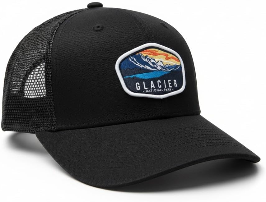 Glacier Trucker Hat with National Park Woven Patch