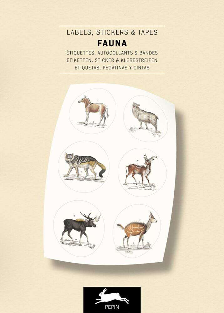 Fauna: Label & Sticker Book (Multilingual Edition)