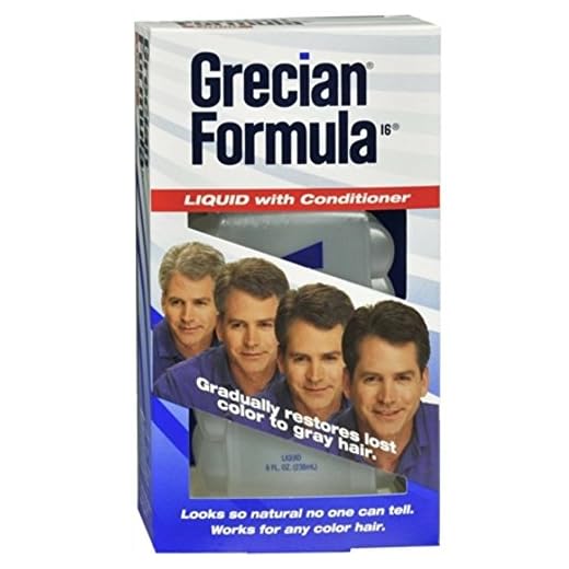 Grecian Formula Hair Color with Conditioner for Men, Liquid, 8 Ounce (Pack of 3)