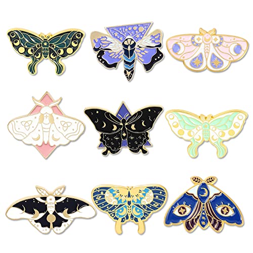 9 Stück Schmetterling Broschen Cartoon Emaille Brosche Set Tier Form Brosche 3D Pin Elegant Damen Mädchen Schmetterling Legierung Brosche für Kleidung Taschen Jacken Zubehör DIY Handwerk Accessoires Cover