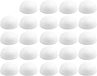 Vista 10 de Crafjie 32 bolas de espuma semiredondas de 2 pulgadas, bolas de poliestireno semiesférico blanco, bola de espuma media para manualidades, bola