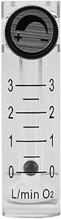 Hilitand Gas Flowmeter, LZQ-2 Flowmeter 0-3LPM Flow Meter with Control Valve for Oxygen Air Gas