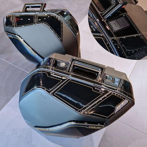 Autocollants Moto Yamaha Tracer 9 GT Solution Anti-Rayures Valises Sacoches Résine Or 2021-2026