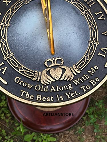 Artizanstore Brass Sundial Grow Old With Me #TOP4