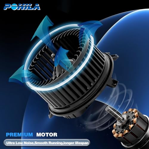 Image of Front Side HVAC Heater Blower Motor with Brushless Motor Replacement for Cadillac, Chevy & GMC Vehicles - Tahoe, Yukon, Escalade, Silverado 1500 /1500 LD /2500 HD /3500 HD, Sierra 1500 /2500 HD