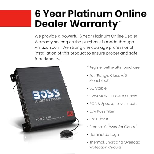 Boss Audio Systems R1100M Monoblock Car Amplifier thumb #4