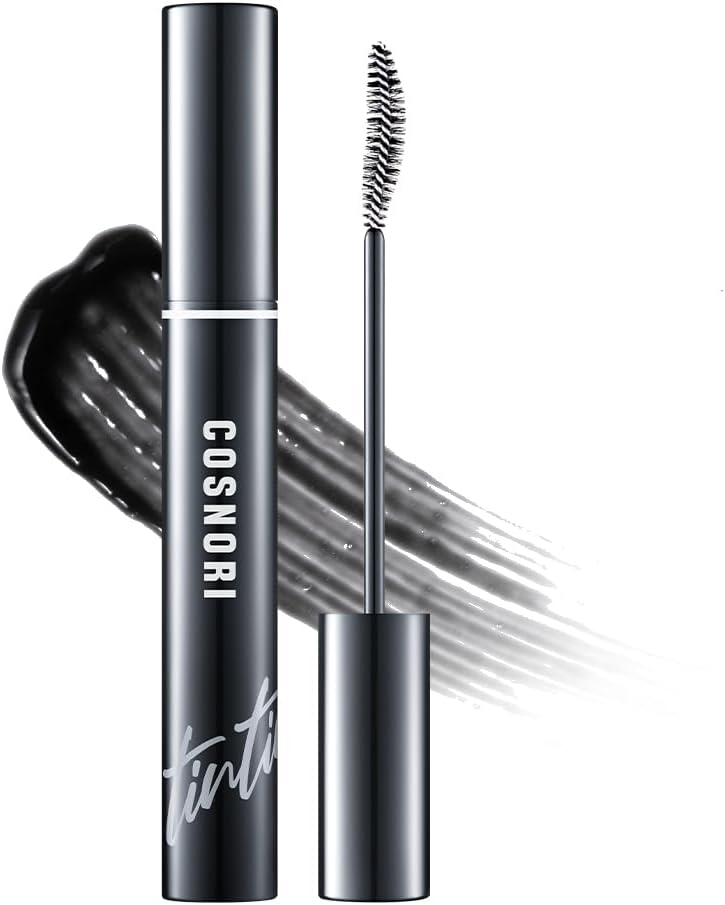 COSNORI Eyelash Tinting Serum 01 Deep Black - Korean Eyelash Boost Tinted Serum – Eyebrow Growth Enhancer for Longer and Thicker – Lash Perm Essential - Vegan, Irritation Free 0.3 fl.oz / 9g (Black)