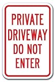 HIGHWAY TRAFFIC SUPPLY Private Driveway Do Not Enter Sign 12