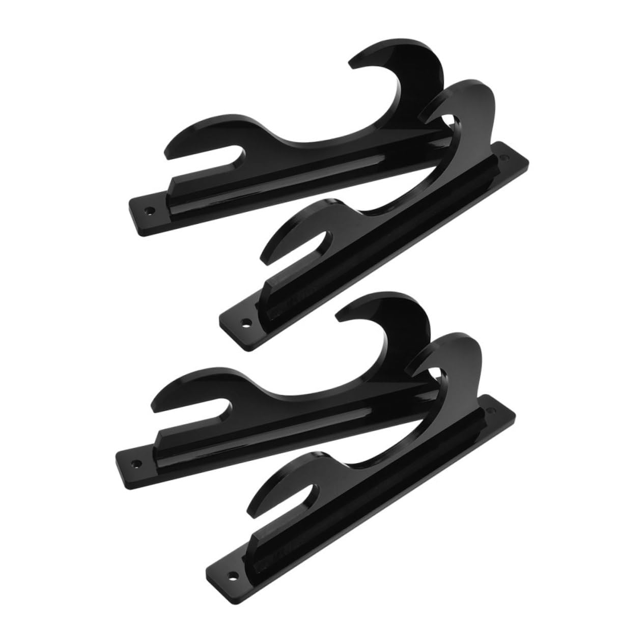 POPETPOP Medieval Sword Wall Mount Gothic Sword Rack Stand Holder 2 Pairs Acrylic for Martial Arts Display