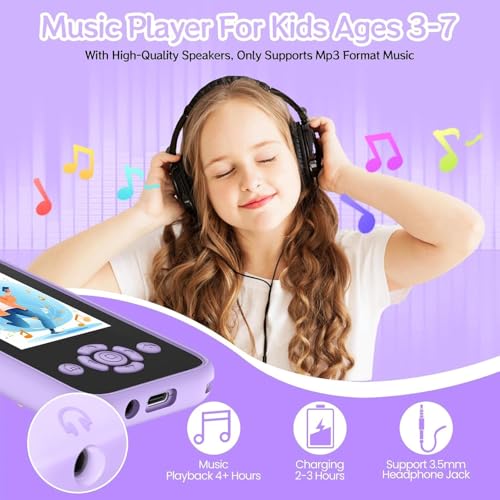 Image of Kids Smart Phone for Girls & Boys Ages 3-10 Toddler Learning Toy Touchscreen Mobile with Dual Camera Play Cellphone Games Music Christmas & Birthday Gift for Kids (Purple Unicorn)